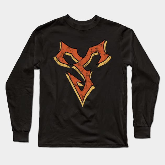 Final Fantasy X Zanarkand Abes Distressed Logo Long Sleeve T-Shirt by StebopDesigns